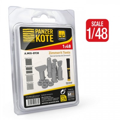 [ܼ] CG8938 [MIG AMMO] CG8938 PANZER KOTE Zimmerit Tools 1:48
