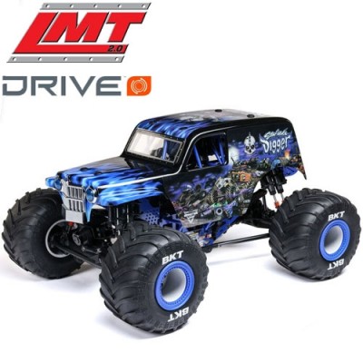[ܼ] LOS04028T2 [TEAM LOSI] LOSI 1/8 LMT 2.0 Grave Digger 4X4 ָ ׽ 귯ø  Ʈ RTR, Ķ