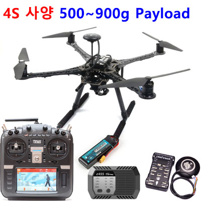 [���ܼ�]  S500 ����/������ ��� 4S ��� + �Ƚ�ȣũ + GPS + TX16S MK2 ������ ���� Ǯ�� (�ִ� 900g ���̷ε�)