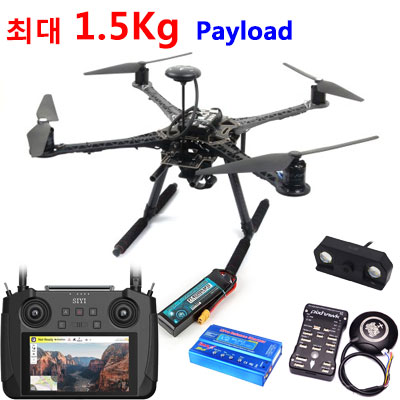 [ܼ]  S500 /  Ʈ  + Ƚȣũ + GPS + SIYI MK15 HD ī޶ + ͸ũ ۼ ȭ   Ǯ (ִ 1.5kg ̷ε)