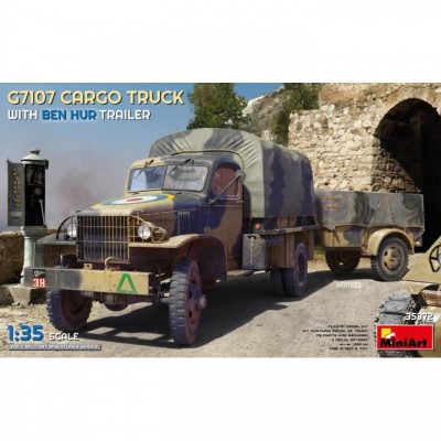 [ܼ] BE35372 [Miniart] BE35372 1/35 G7107 Cargo Truck WITH TRAILER
