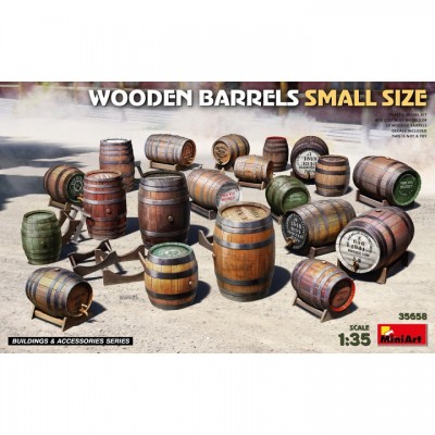 [���ܼ�] BE35658 [Miniart] BE35658 1/35 Wooden Barrels Small Size