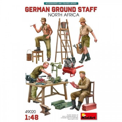 [���ܼ�] BE49020 [Miniart] BE49020 1/48 German Ground Staff w/Accessories. North Africa