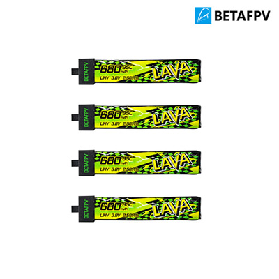 [���ܼ�]  [BETAFPV] LAVA 1�� 3.8V 680mAh 95C LiHV ��Ƭ������ ���͸� (4��)