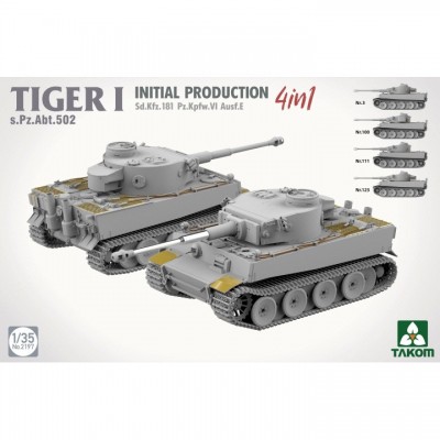 [���ܼ�] BT2197 [Takom] BT2197 1/35 TIGER I INITIAL PRODUCTION 4 in 1-Sd.Kfz.181 Pz.Kpfw.VI Ausf.E