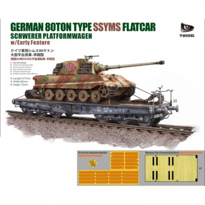 [���ܼ�] CZTK3501AG [T-Model] CZTK3501AG 1/35 German 80T Type SSyms Schwerer platormwagen w/Early (Gold version)