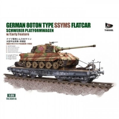 [���ܼ�] CZTK3501A [T-Model] CZTK3501A 1/35 German 80T Type SSyms Schwerer platormwagen w/Early (Tank not include)