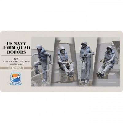 [���ܼ�] CZTC3D001J [TOUCAN] CZTC3D001J 1/35 US NAVY 40MM QUAD BOFORS ANTI-AIRCRAFT GUN CREW