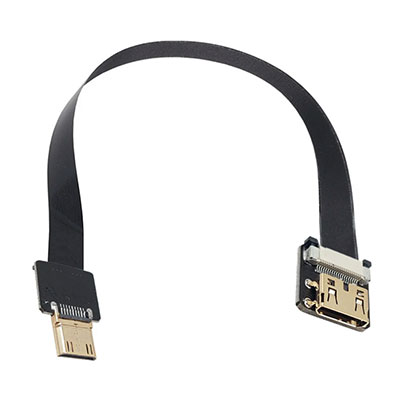 [���ܼ�] HDMI2AVB [HDCVT] Mini HDMI Male to Mini HDMI Female Flat FPV Video Extension Cable 15cm