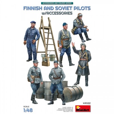 [���ܼ�] BE49022 [Miniart] BE49022 1/48 Finnish and Soviet Pilots w/ACCESSORIES