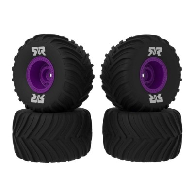 [���ܼ�] ARA-2611 [ARRMA] ARA-2611 dBoots Chevron MT Tire Set Glued, Purple (2 Pairs): GROM