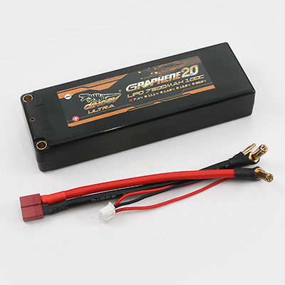 [���ܼ�]  [Dinogy] Graphene 7.4V 7500mAh 2S 100C (5mm Banana Hard Pack) ��Ƭ ������ ���͸�