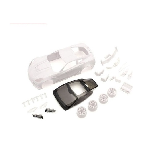 [���ܼ�] KYMZN196 [KYOSHO] CORVETTE ZR1 White Body Set w/Wheel