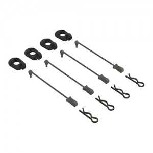 [ARRMA] Body Clip Retainers 1/5 Scale (Black, 4) 