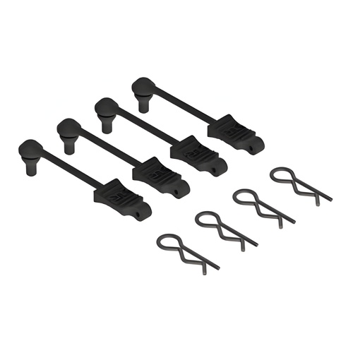 [���ܼ�] ARAC3445 [ARRMA] AR390165 Body Clip Retainer 1/10 Scale Black (4)