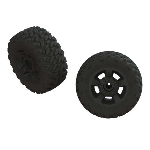 [���ܼ�] ARA550052 [ARRMA] 1/8 dBoots RAGNAROK MT Front/Rear 2.8 Pre-Mounted Tires, 14mm Hex, Black (2)