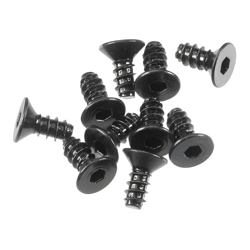 [���ܼ�] AXIC0002 [Axial] AXA0412 HexScktTapping Flat Hd M2.6x6mm Black (10)