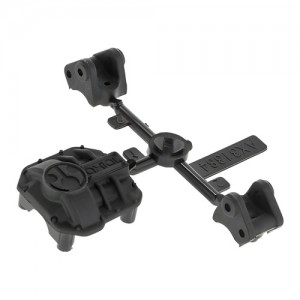 [Axial] AX31437 AR44 Diff Cover & Link Mounts Black 