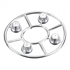 [Axial] AX8080 Hub Cover Set Satin Chrome (4) 