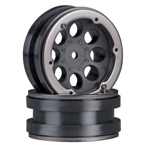 [���ܼ�] AXIC8087 [Axial] AX8087 1.9 8 Hole Beadlocks - Black (2pcs)