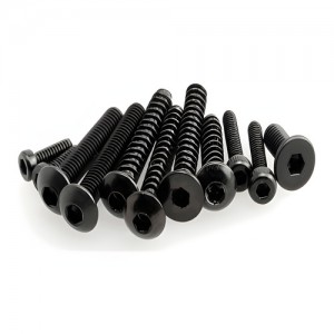 [Axial] AXA469 M3x20mm Hex Socket Tapping Flat Head (Black) (10pcs) 