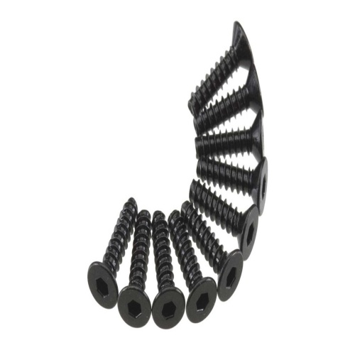 [���ܼ�] AXIC0129 [Axial] AXA466 Hex Socket Tap Flat Head M3x12mm Black (10)