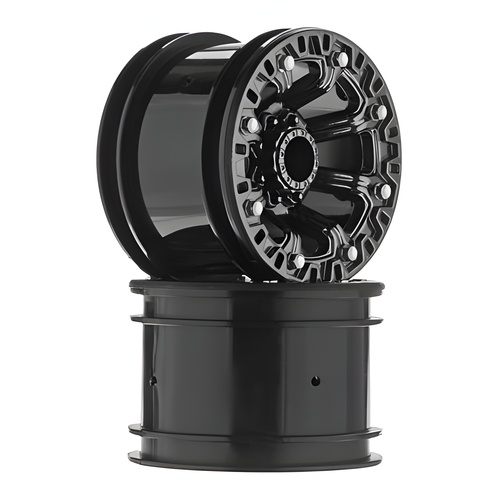 [���ܼ�] DTXC3858 [DURATRAX] Duratrax Crawler Wheel 2.2 Black Chrome (2)