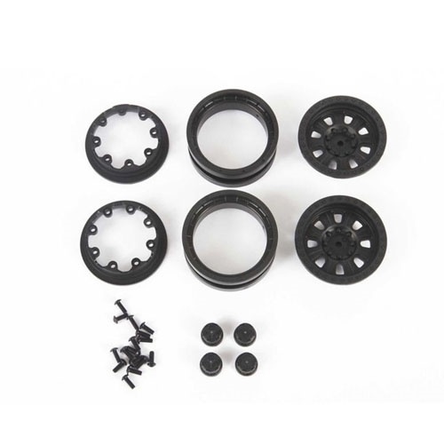 [���ܼ�] AXI43004 [Axial] 1.9 Raceline Monster Beadlock Wheels, Black (2) (AXI43004)