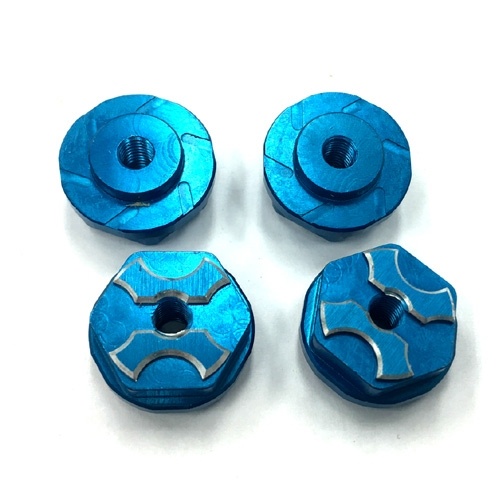 [���ܼ�] BU-680BU New SAVAGE�� FLANGED LOCK NUT (Blue / 4pcs) 17MM �� ��Ʈ