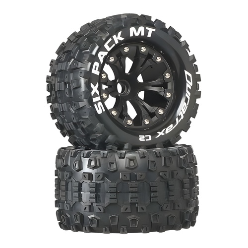 [���ܼ�] DTXC3518 [DURATRAX] Duratrax Six Pack MT 2.8 2WD Mounted Front C2 Black (2)