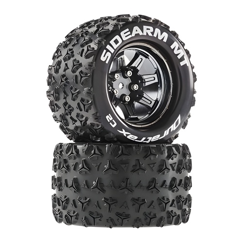[���ܼ�] DTXC5255 [DURATRAX] Duratrax Sidearm MT 2.8 Mounted Blck Chrome 14mm Hex(2)