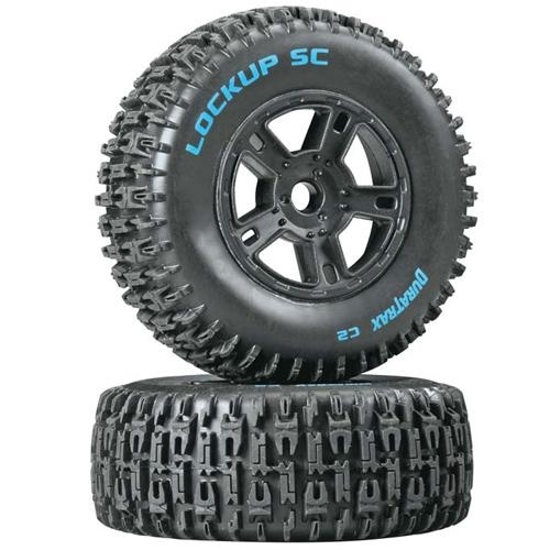 [���ܼ�] DTXC3672 [DURATRAX] Duratrax Lockup SC Tire C2 Mounted Black Front SC10 (2) (Soft Compound)