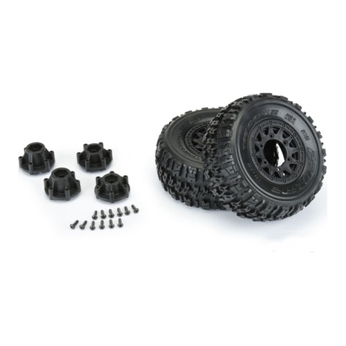 [���ܼ�] PRO119010 AP1190-10 [Pro-Line Racing] 2020-NEW AP1190-10 Trencher X SC 2.2/3.0 All Terrain Tires Mounted on Raid Black