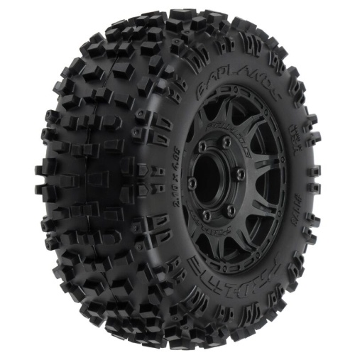 [���ܼ�] PRO117310 [PROLINE-RACING] 1173-10 1/10 Badlands F/R 2.8 Mounted Tires MT 12mm (2) Black