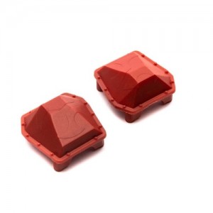 [Axial] SCX6: AR90 Diff Cover Axle Housing Red (2) 