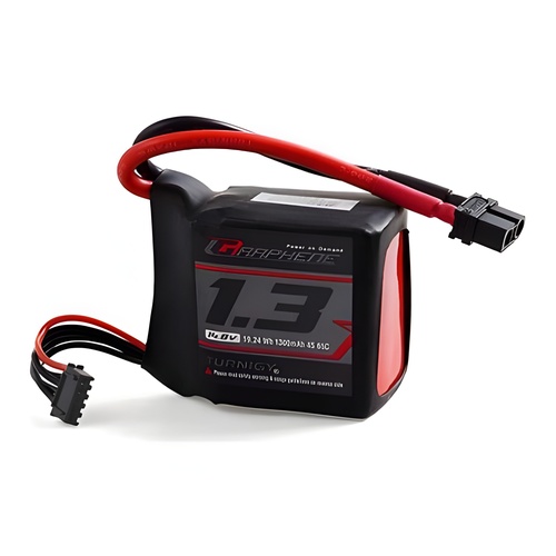 [���ܼ�] 9067000322-0 [TURNIGY] Graphene �׷��� 14.8V 1300mAh 65C Square ������ Ÿ�� ��Ƭ������ ���͸� (XT60 ��)