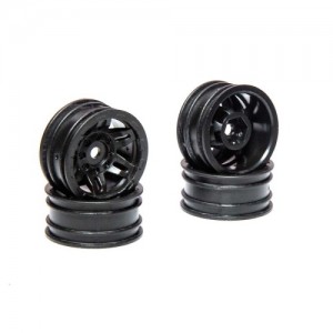 [Axial] 1.0 Rockster Wheels Black (4pcs): SCX24 