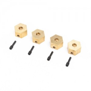 [Axial] AXI312005 Hex Hubs, Brass (7g): UTB18 (4) 