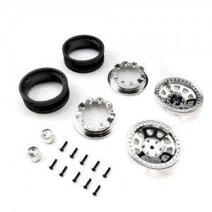 [Axial] AXI-3878 1.9 Raceline Daytona Beadlock Wheels, Chrome (2) 