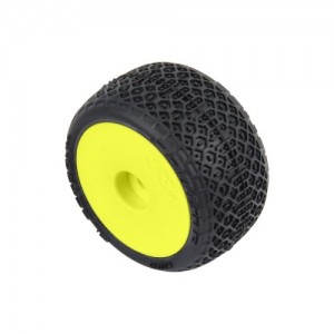 [PROLINE-RACING] 10315-12 1/28 Electron 2.0 T F/R Tires Mounted 7mm Yellow (4): Micro-T 