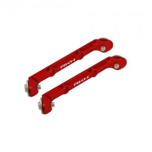 CNC AL Landing Gear Base Set (Red) (Spare parts for 180CFX721) - Blade 180 CFX 