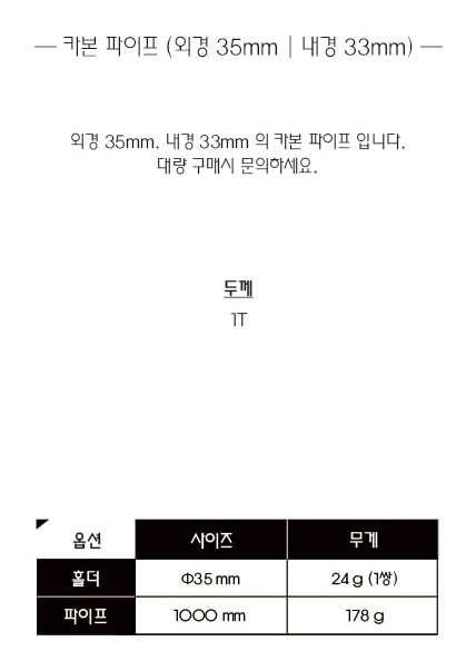 [���ܼ�] P00000IK [ATC] ���� 3K ī�� ������ (35x33x1000mm) - ���� Matt (1��)