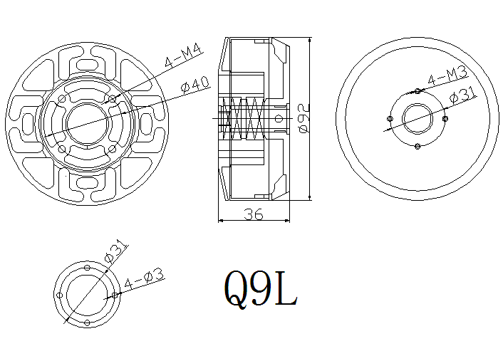 [���ܼ�] Q9L110 [HL] Q9L 8314 / 110KV 8-14S Outrunner Brushless Motor (�����Ǹ�)