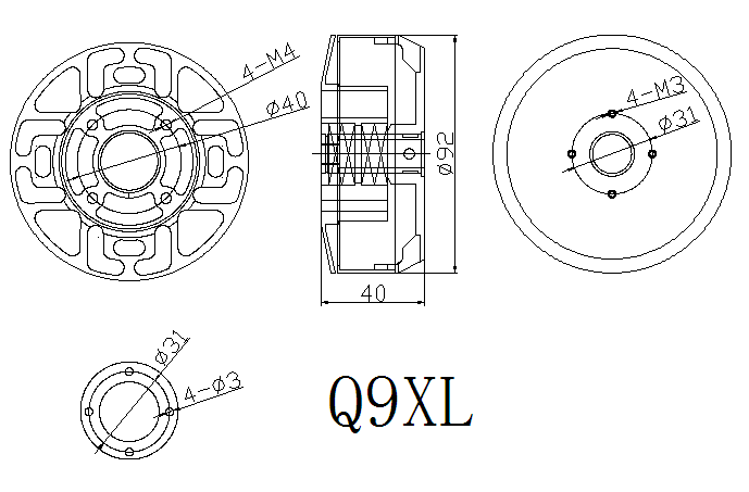 [���ܼ�] Q9XL100 [HL] Q9XL 8318 / 100KV 8-14S Outrunner Brushless Motor (�����Ǹ�)
