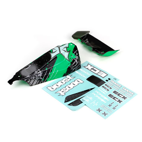 [ܼ] ECX230005 [ECX RC] Body/Wing, Black/Green: 1:10 2wd Boost/ƼĿ ԣ