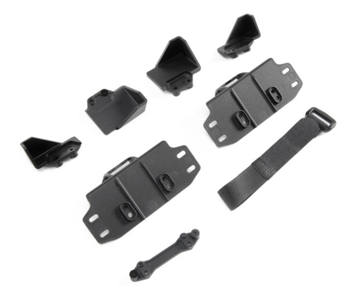 [���ܼ�] AXI231008 [Axial] Battery Tray Sets & Strap: SCX10 III ���͸� Ʈ���� ��Ʈ