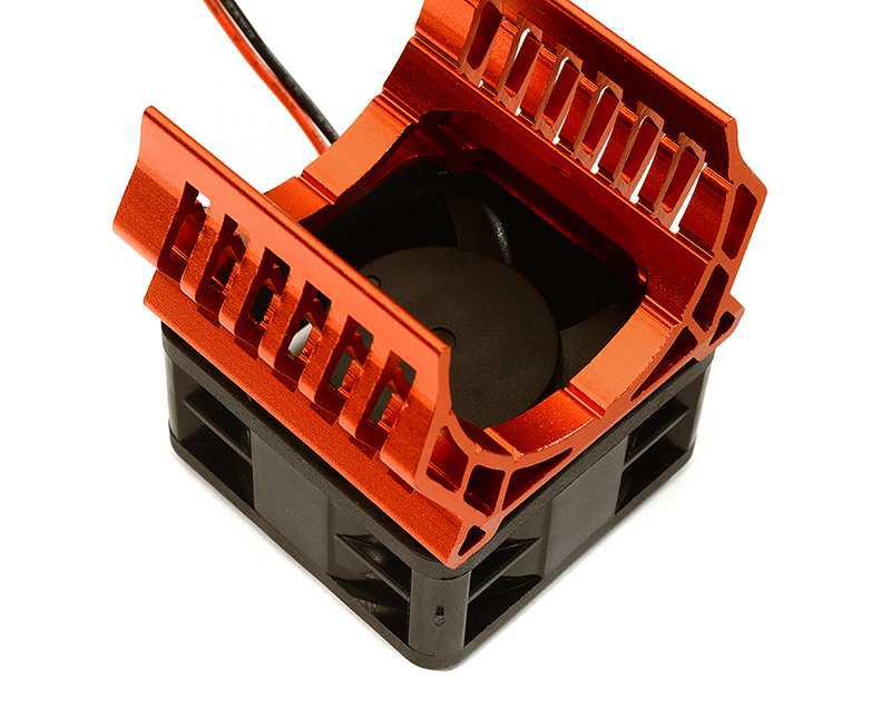 [���ܼ�] C28599RED [INTEGY] 36mm Motor Heatsink 40x40mm Cooling Fan 16k rpm for 1/10 TR-MT10E & TRX-4 C28599RED