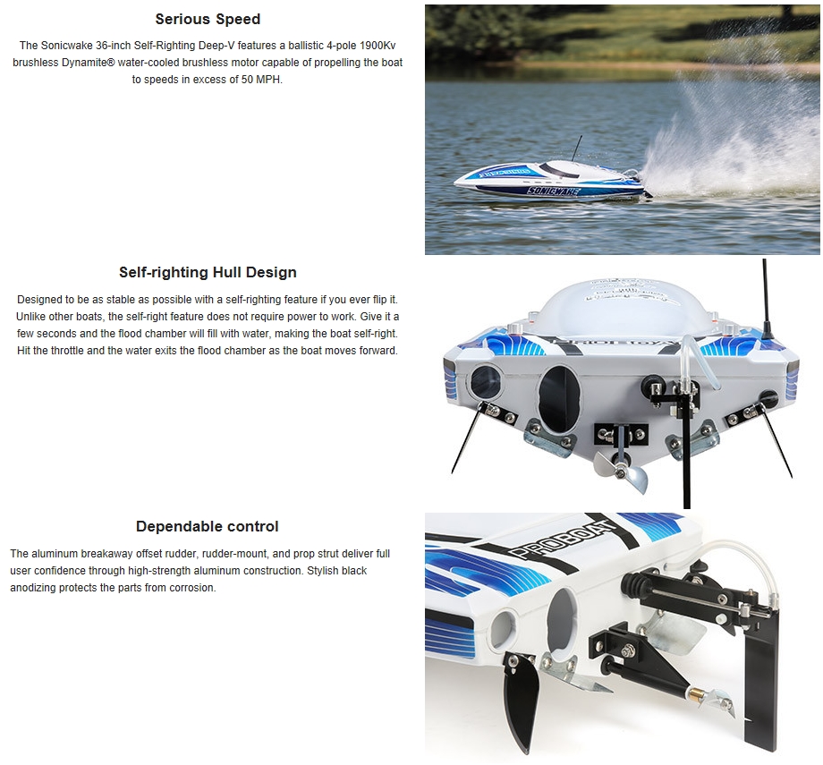 [���ܼ�] PRB08032T1 [PROBOAT] Sonicwake 36 White 80km/h+
