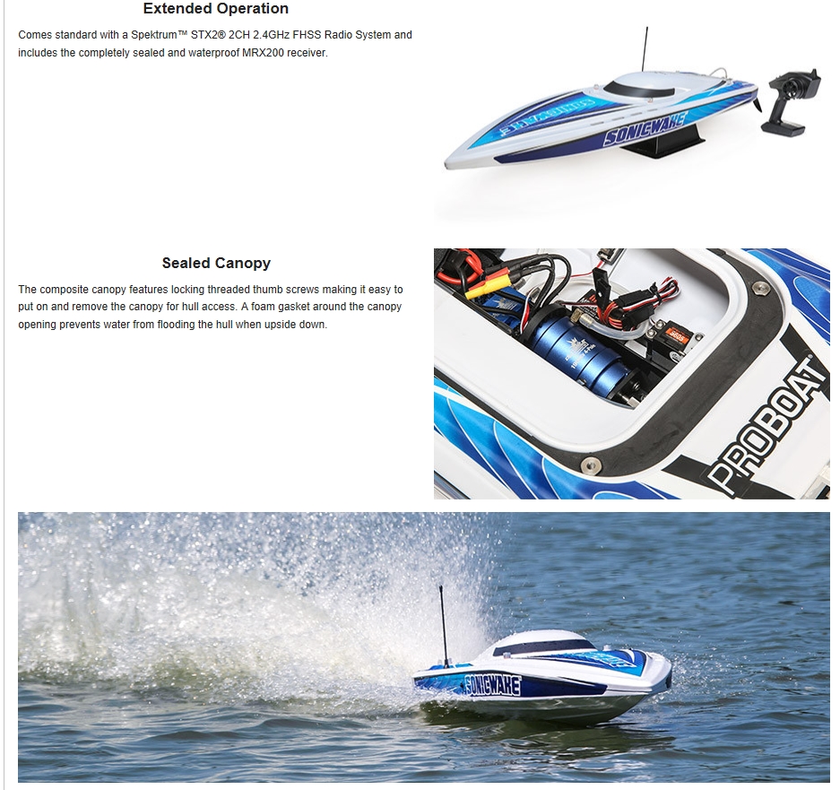 [���ܼ�] PRB08032T1 [PROBOAT] Sonicwake 36 White 80km/h+