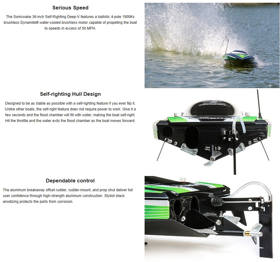 [ܼ] PRB08032T2 [PROBOAT] Sonicwake 36 Black 80km/h 